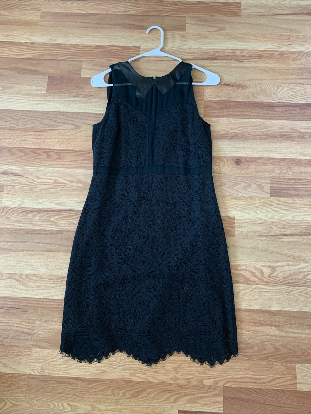 Sleeveless Black Lace Fit-and-Flare Dress